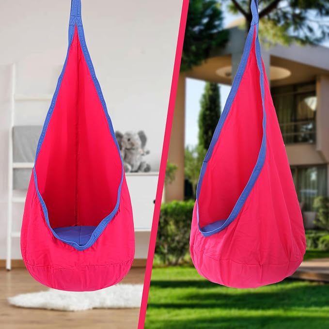 YAERSI Kids Pod Swing Seat, Cotton Hammock Chair - Image 7