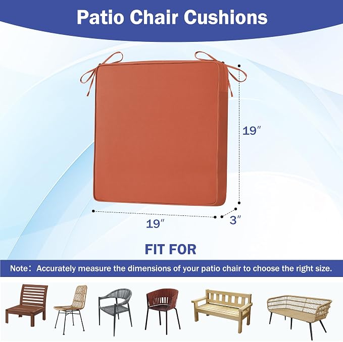 Patio Chair Cushions, Waterproof Outdoor Cushions - Image 2