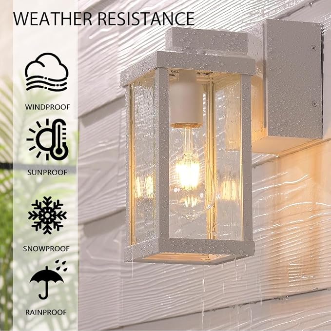 Dusk to Dawn Porch Lights with GFCI Outlets Waterproof Outdoor Wall Lights - Image 5