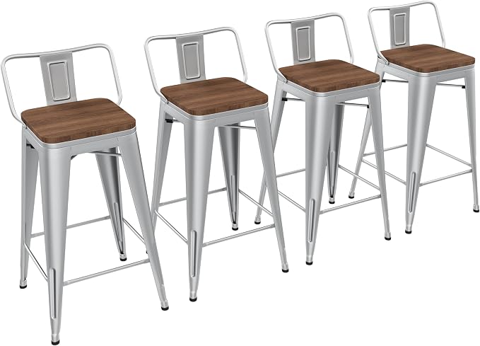 Yongchuang 24 inch Barstools Set of 4 Counter Height Bar Stools Farmhouse by YongchuangInternational