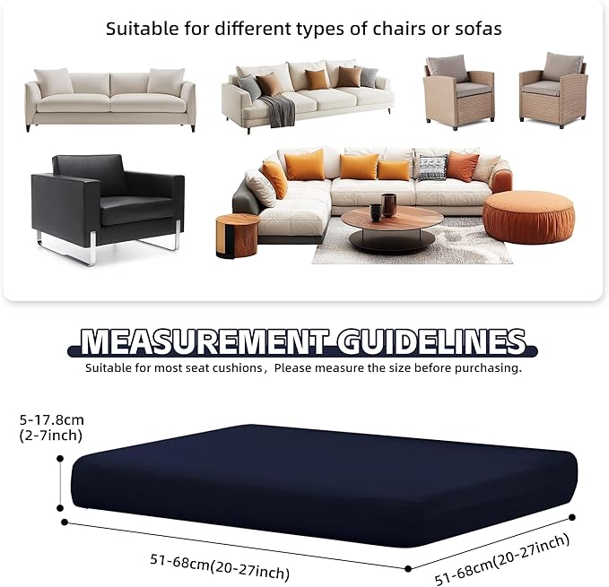 14Pcs Patio Cushion Covers, Outdoor Cushions Covers, Stretch Cushion Covers - Image 2