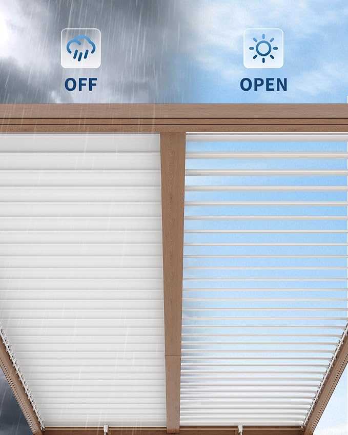 GarveeLife Louvered Pergola 10 ft x 12 ft, Outdoor Pergola - Image 3