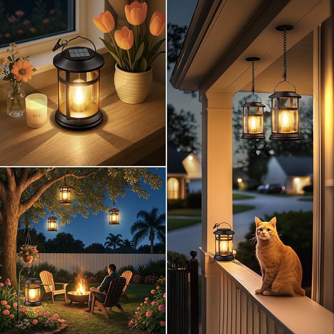 Solar Lanterns Outdoor Waterproof: 6 Pack Hanging Solar Lights - Image 6