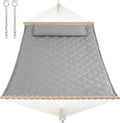 ANOW Heavy Duty Hammock with Spreader Bars and Detachable Pillow, 2 Person by ANOW