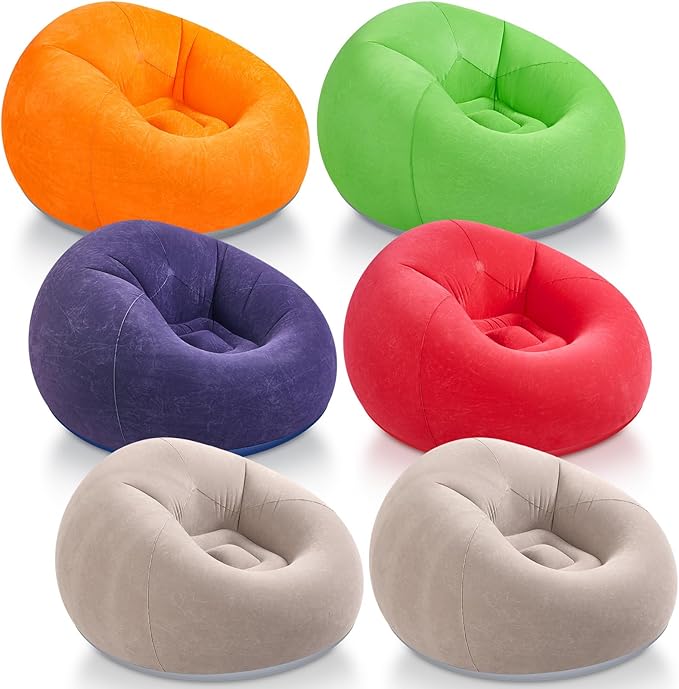 Realspring Inflatable Bean Bag Chairs Outdoor Blow up Camping Chairs Inflatable by Realspring