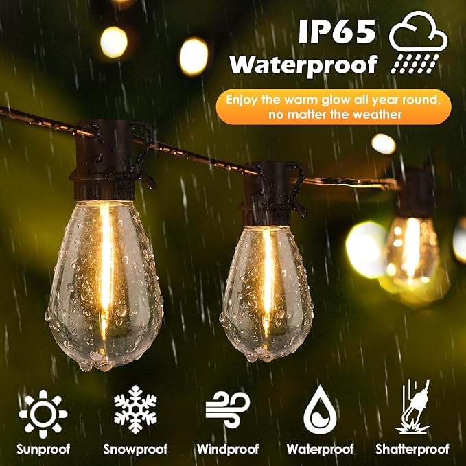 192FT LED Outdoor String Lights, Patio Lights - Image 2