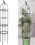 6ft Garden Obelisk Trellis for Climbing Plants-Rustproof Metal Pipe by Anothera