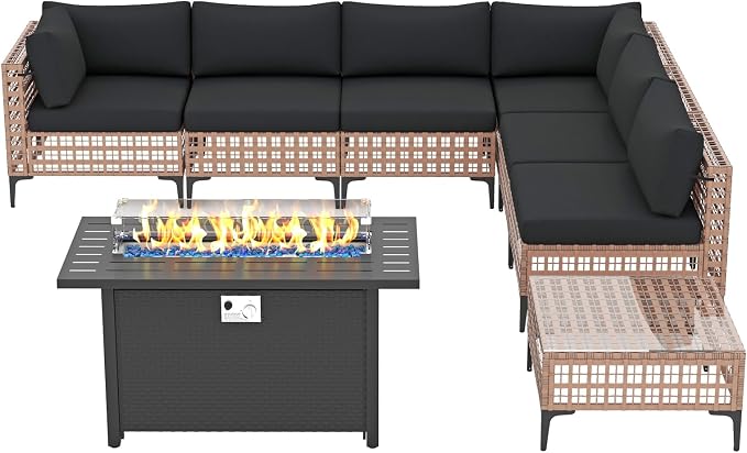 Patiorama 8 Piece Wicker Patio Furniture Set - Image 2