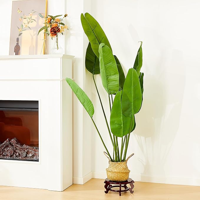 Geetery 2 Pcs 4 to 12 in Wooden Plant Stands Indoor Chinese Oriental Plant Stand - Image 5