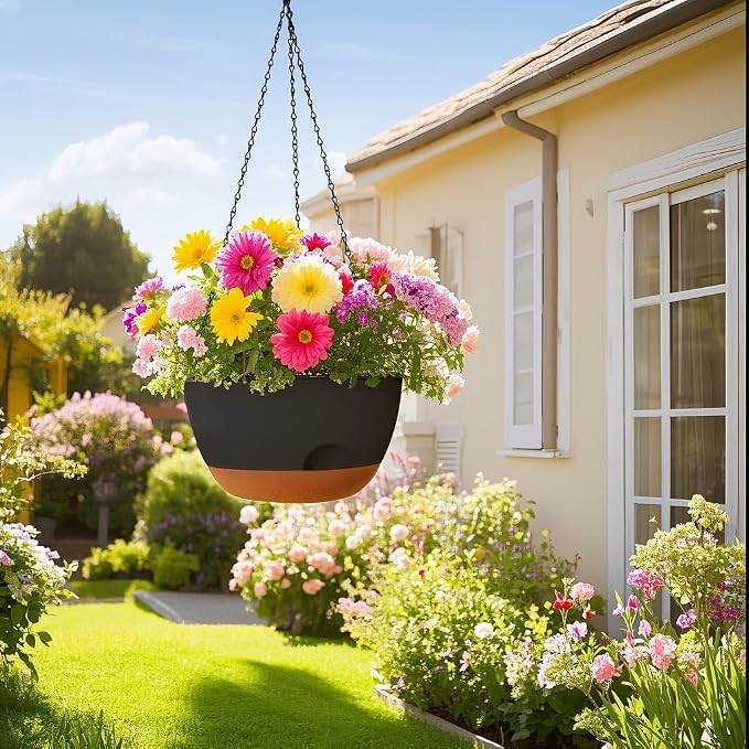 Hanging Planter for Indoor Plants, 10 Inch Self-Watering Hanging Planters - Image 7