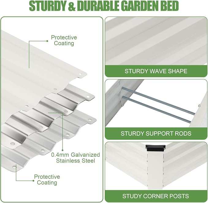 Galvanized Raised Garden Bed Outdoor | Metal Raised Garden Bed - Image 5