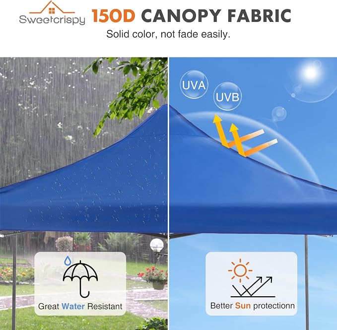 OLIXIS 10x10 Ft Pop Up Canopy Tent, Waterproof Portable Outdoor Shade Canopy - Image 3
