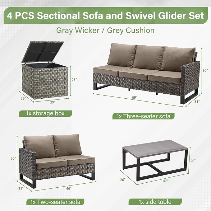 Belord 5-Seater Patio Conversation Set - Image 2
