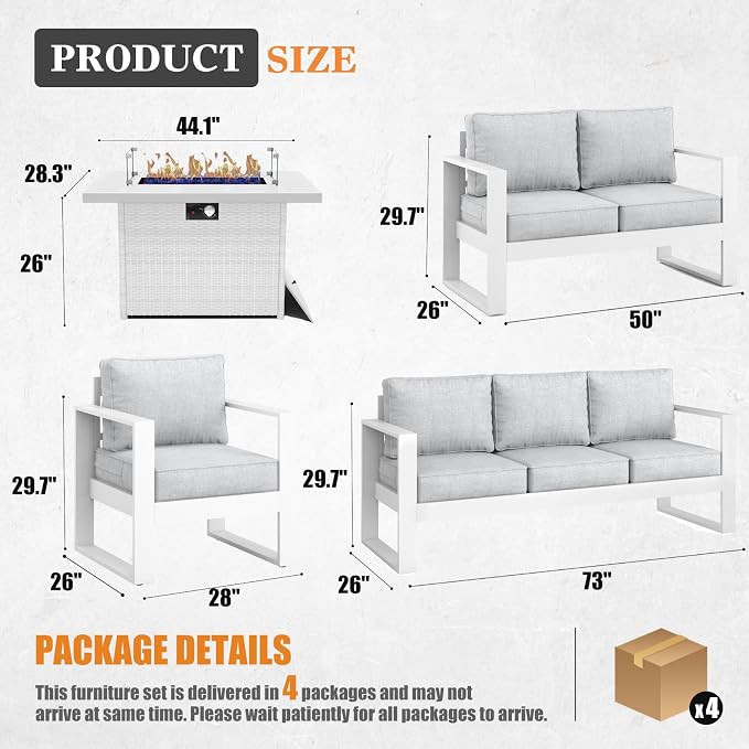 Outdoor Aluminum Furniture Set - Image 7