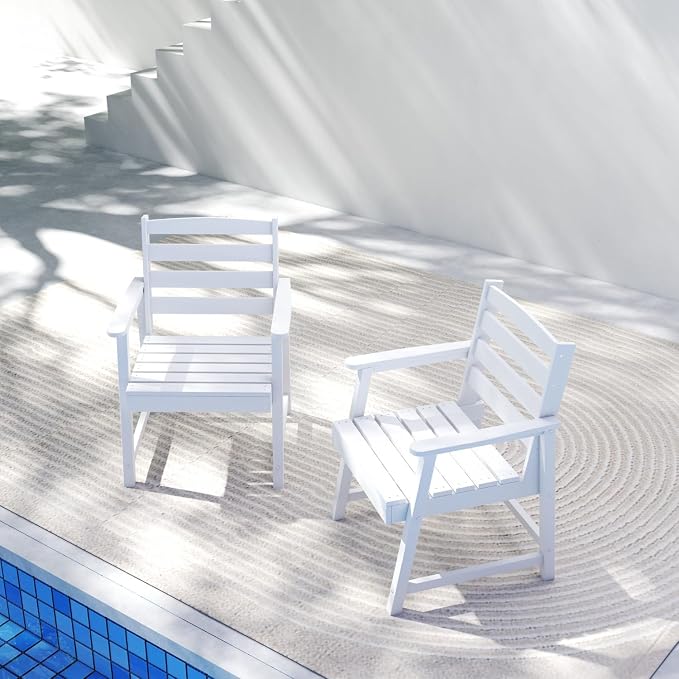 9-Piece Outdoor Dining Set for 8, 75.2" HDPE Table - Image 9
