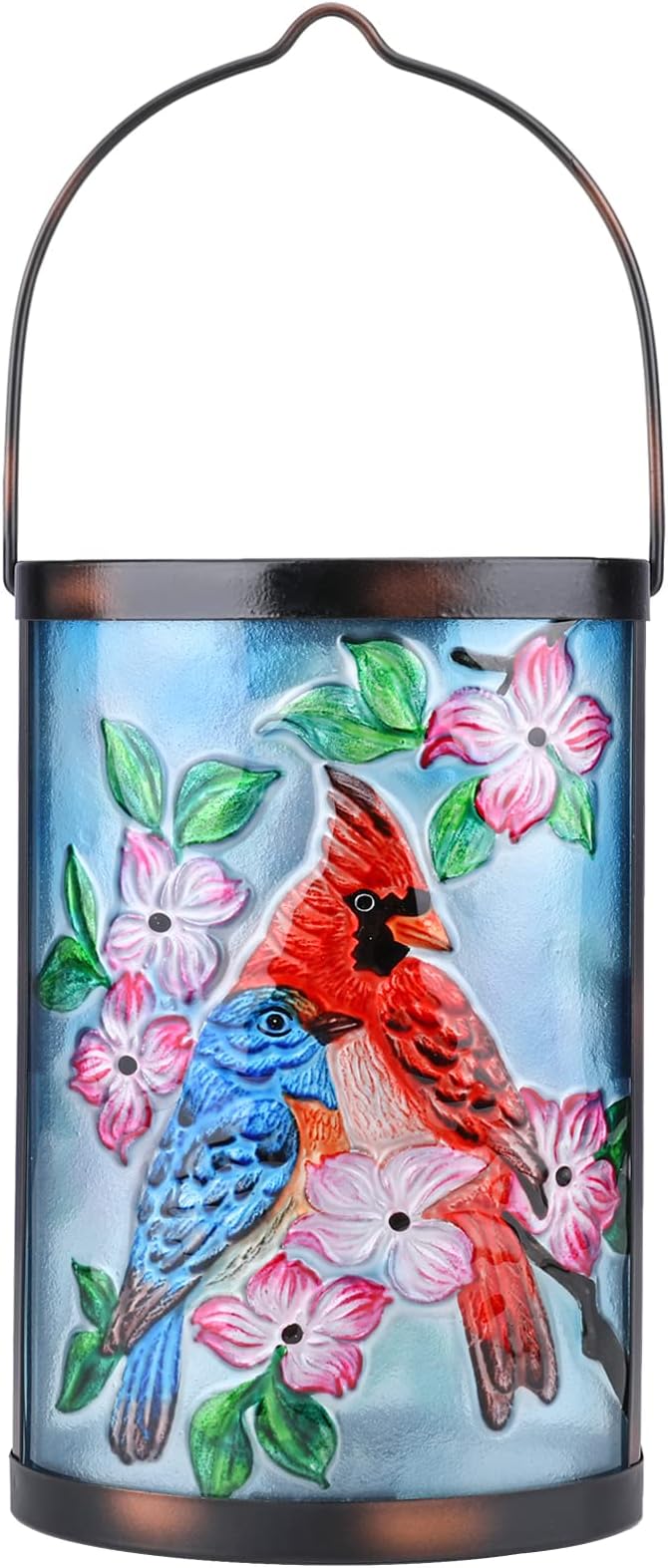 Hanging Solar Lantern Outdoor Bluebird Waterproof LED Cardinal Light Decorative by MUMTOP
