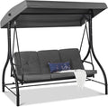 Best Choice Products 3-Seat Outdoor Large Converting Canopy Swing Glider by BestChoiceProducts
