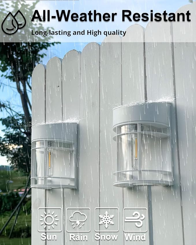 Solar Fence Lights, 8 Pack Deck Light Solar Powered, Waterproof Solar Outdoor - Image 5