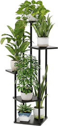 Bamworld Black Plant Stand Indoor 5 Tier Plant Shelf by Bamworld