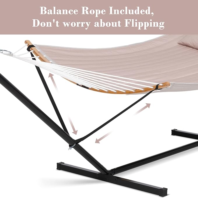 SUNCREAT 55 Inch Large Double Hammock - Image 4