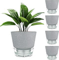 Plant Pots - 6" Orchid Pot, 5 Pack Orchid Pots - Self Watering Pots by HYNZ
