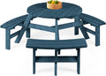 Best Choice Products 6-Person Circular Outdoor Wooden Picnic Table by BestChoiceProducts