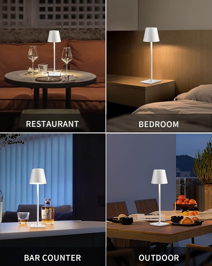 KDG 2 Pack Cordless Table Lamp, Portable LED Desk Lamp, 5000mAh Battery Operated - Image 6