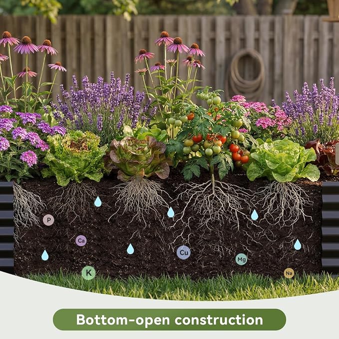COMHOMA Galvanized Raised Garden Bed, Large Metal Planter Box - Image 3