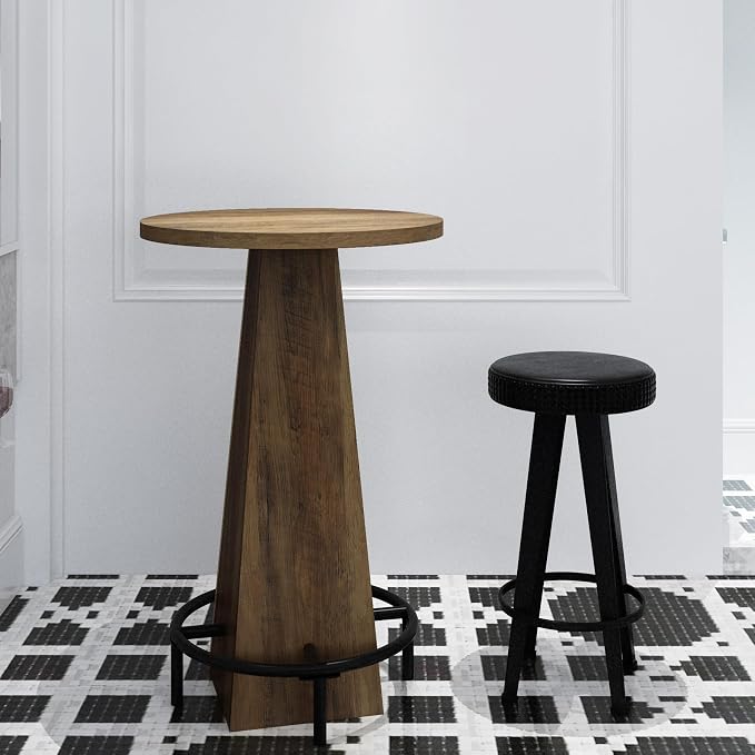 Tall Round Bar Table, Bar Heigh Pub Table, 23.62 inch Outdoor PubTable - Image 9