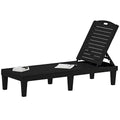 DWVO Outdoor Plastic Chaise Lounger, Poolside Lounge Chair w/5-Position by DWVO