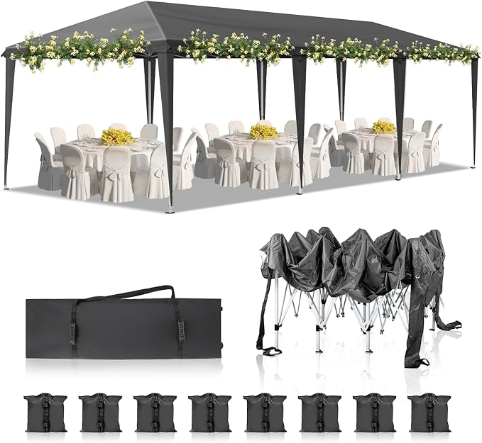 Outvita 10x30ft Ez Pop Up Outdoor Canopy Tent, Portable Commercial Instant Tent by Outvita