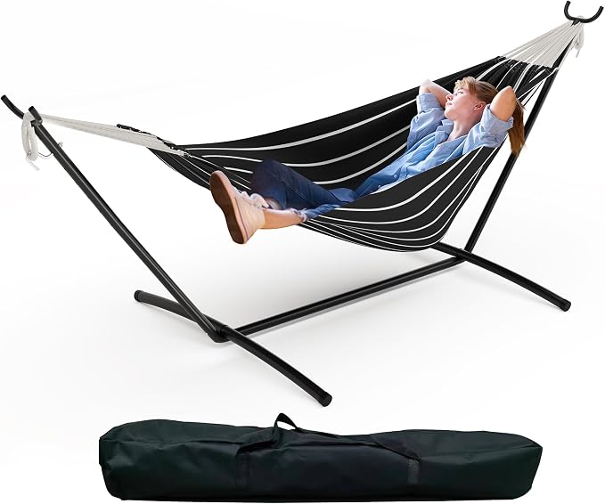 GAOMON Double Hammock with Stand, 450 lb Capacity, Adjustable Portable Hammock - Image 8