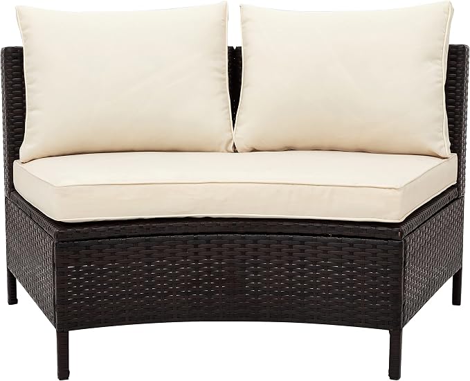 Merax 5-Piece Outdoor Sectional Sofa Set, All-Weather PE Wicker Patio Furniture - Image 8