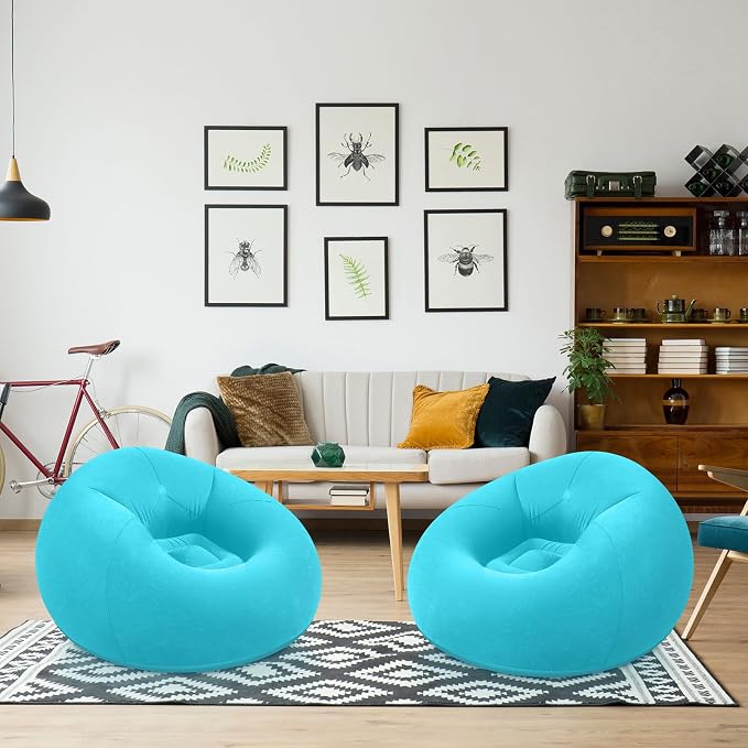 Realspring Inflatable Bean Bag Chairs Outdoor Blow up Camping Chairs Inflatable - Image 2