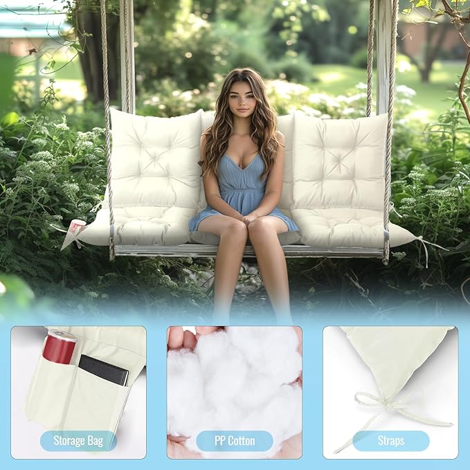 NACATIN 3 Seat Cushion for Outdoor Swing - Image 4