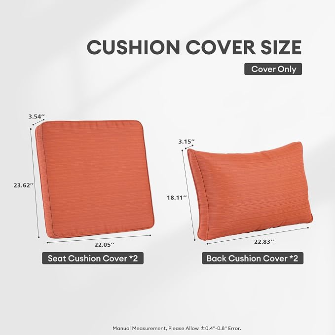 ovios Patio Cushion Covers, Waterproof Cushion Cover - Image 4