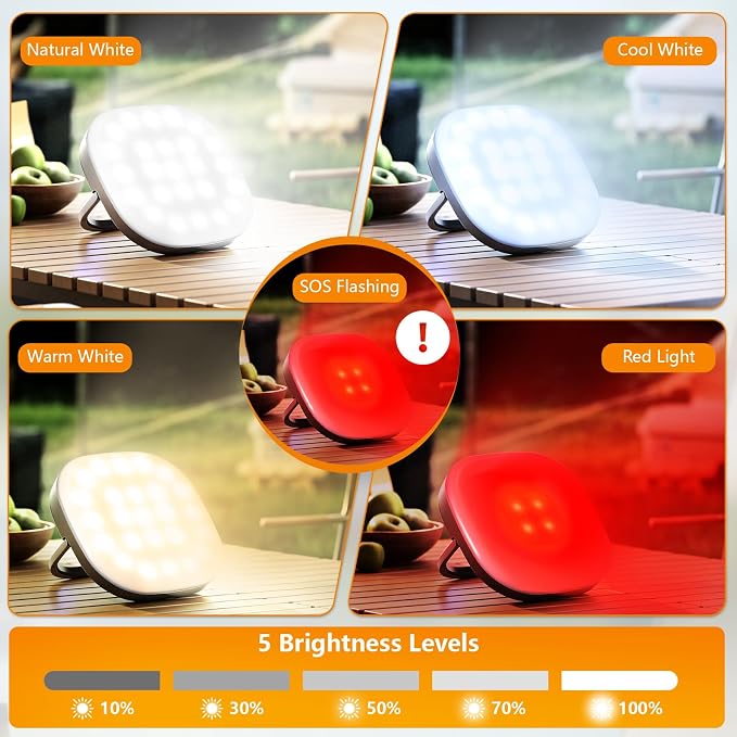 LED Camping Lantern, 5000mAh Rechargeable Light 2000 Lumens 5 Light Modes - Image 7