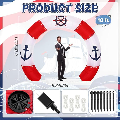 10 ft Nautical Party Inflatable Decorations - Image 2