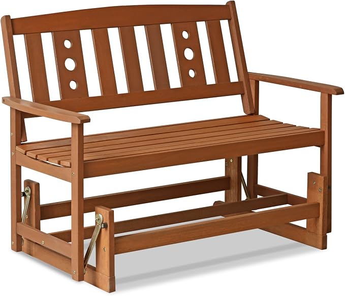 FURINNO FG17485 Tioman Outdoor Hardwood New Mexico Glider by Furinno-FitsYourSpaceFitsYourBudget