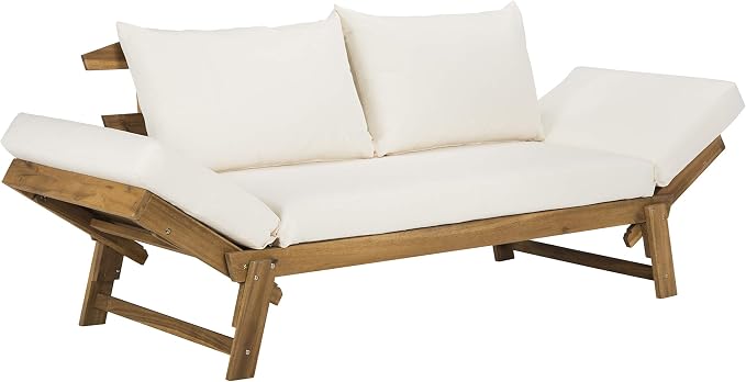 Safavieh PAT6745A Outdoor Collection Tandra Grey Modern Contemporary Daybed Day - Image 4