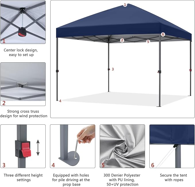 ABCCANOPY Outdoor Easy Pop up Canopy Tent 10x10 - Image 5
