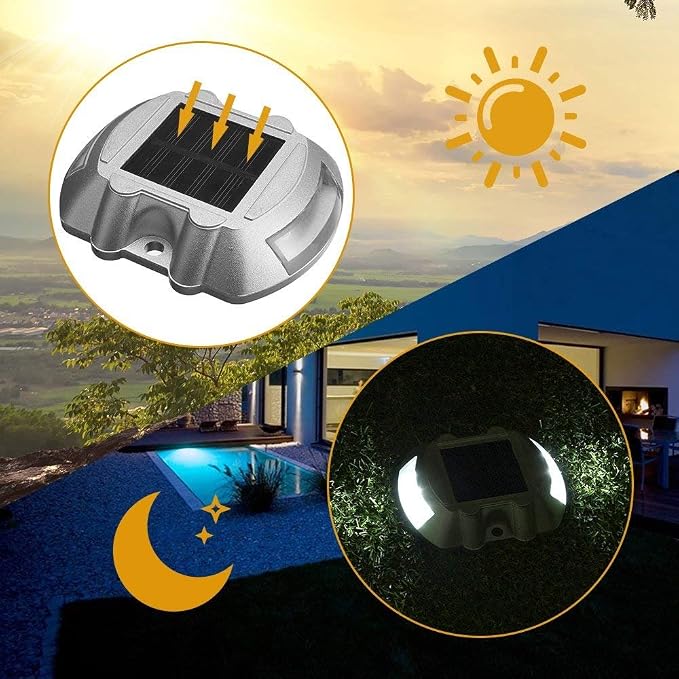 Solar Deck Lights 4 Pack LED Dock Lights - Image 6