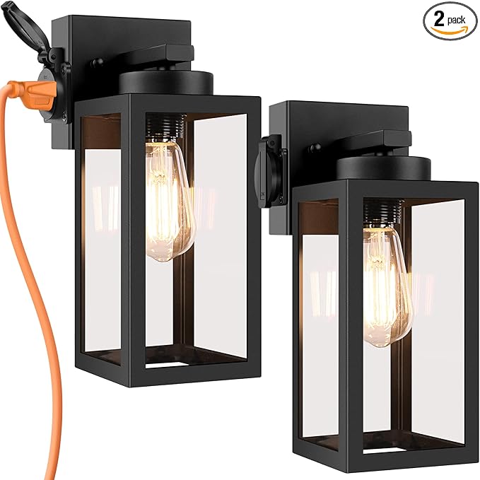 2-Pack Porch Lights Outdoor Wall Lantern, Waterproof Anti-Rust Exterior Light by Bdrofn