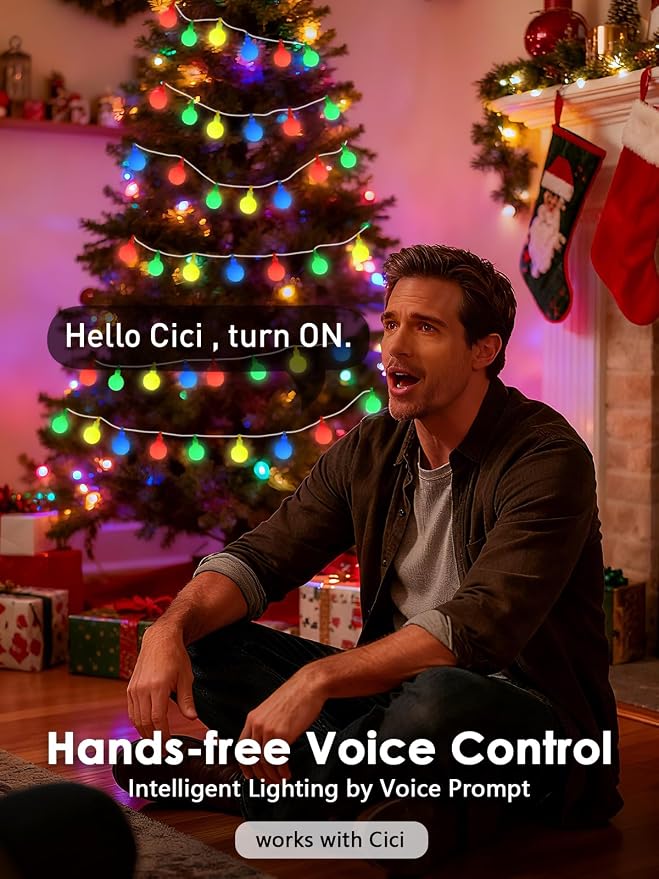 2026 New Connectable 43FT Smart Voice Controlled String Lights Indoor Outdoor | - Image 2