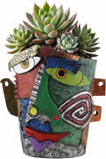 Picasso Abstract Face Flower Pot, Unique Resin Crafted Planter by Unknown