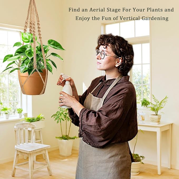Augshy 27 Inch Macrame Plant Hanger, 2 Packs Plant Hangers - Image 7