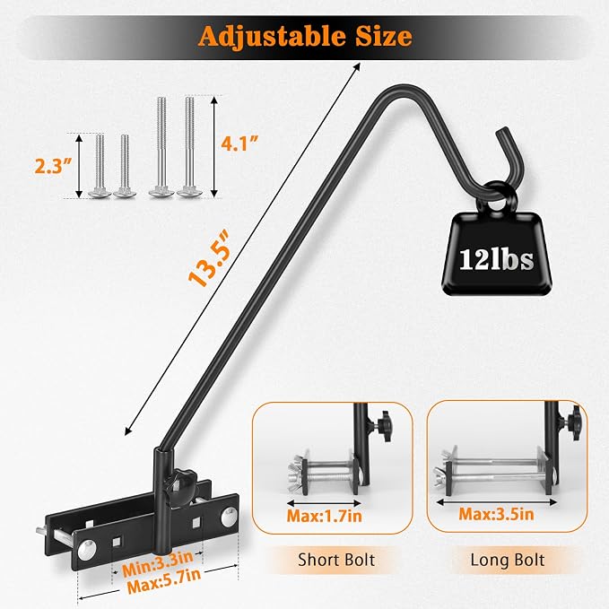 FEED GARDEN 2 Pack 13.5 Inch Deck Hooks - Image 2