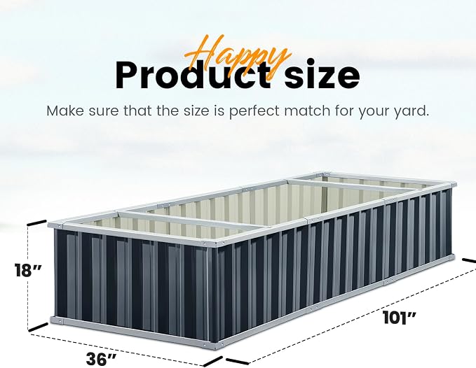 KING BIRD Galvanized Raised Garden Bed - Image 9