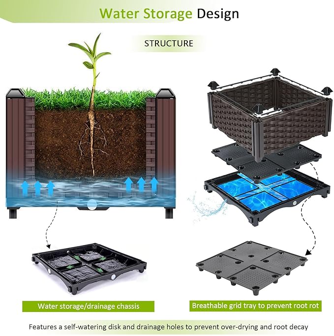 Raised Garden Bed with Legs Planters - Image 2