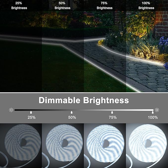 DBFAIRY 50Ft Solar LED Strip Lights Outdoor, Large Capacity Solar Powered - Image 4